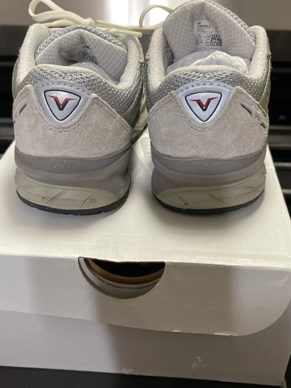 New Balance Kids Grey and Tan Sneaker Trainers